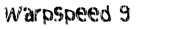 Warpspeed 9 font preview